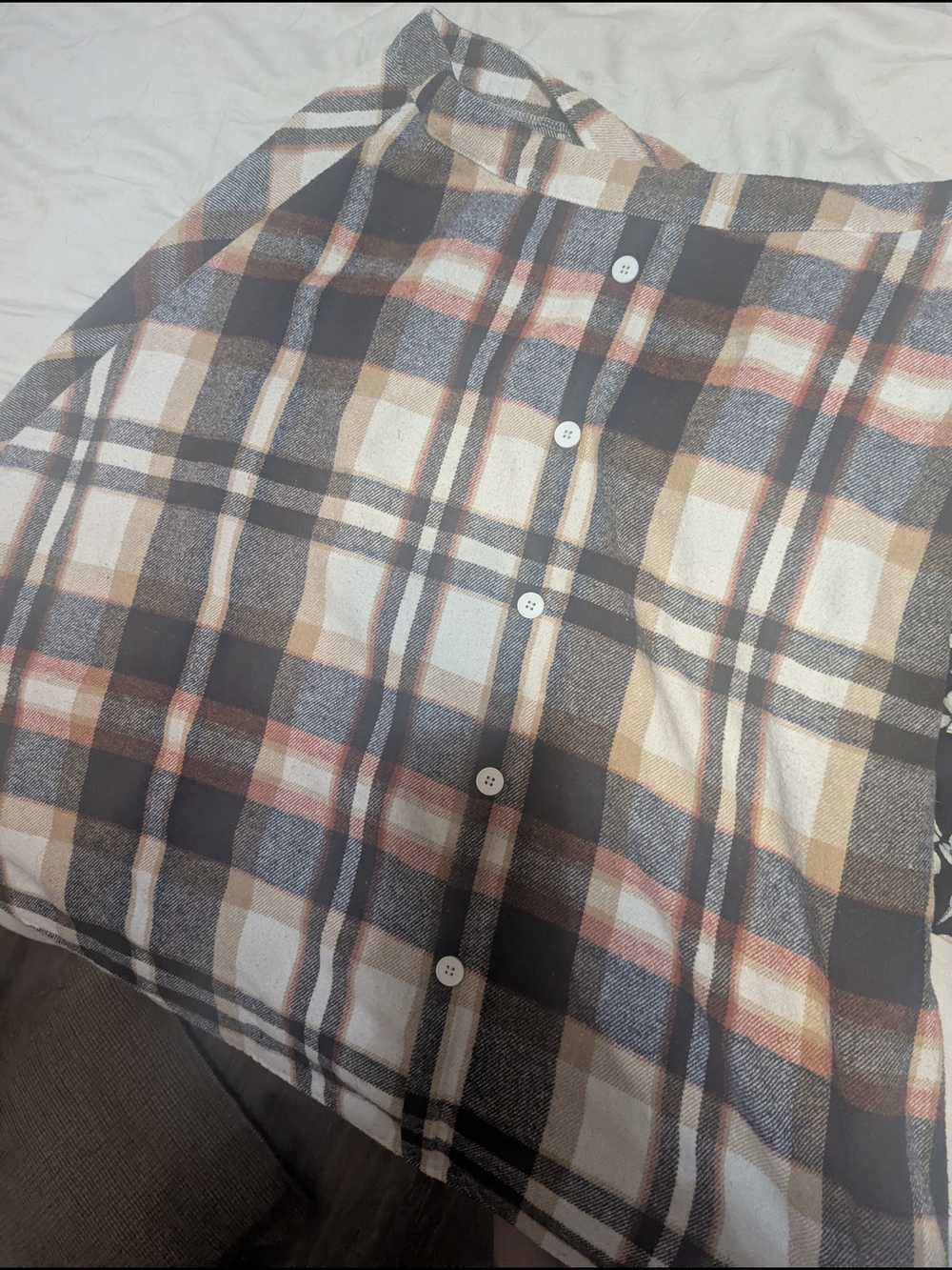 Women’s Plaid Maxi Skirt in Neutral Tones